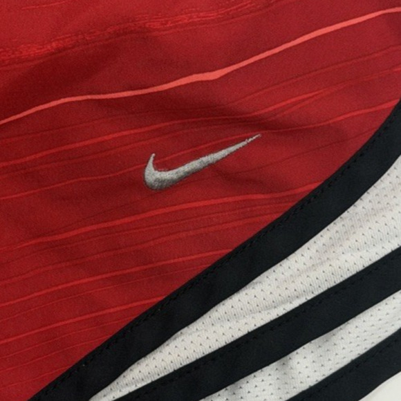 Nike Dri-FIT Tempo Shorts M Red White Black Trim Running Athletic Wear - Picture 2 of 8